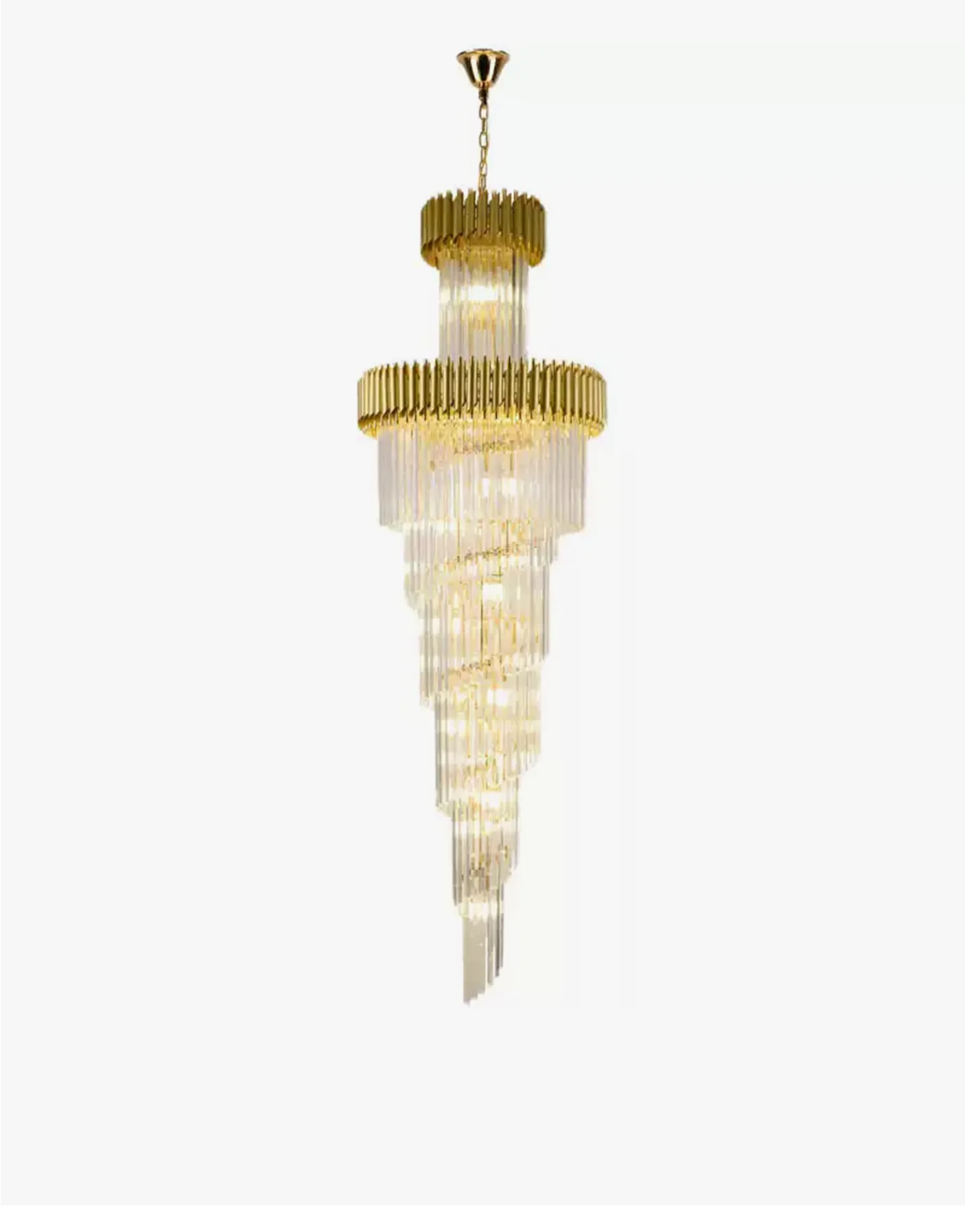 WOMO Cascading Crystal Prism Chandelier-WM2570 - Image 25
