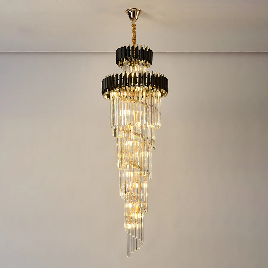 WOMO Cascading Crystal Prism Chandelier-WM2570 - Image 27