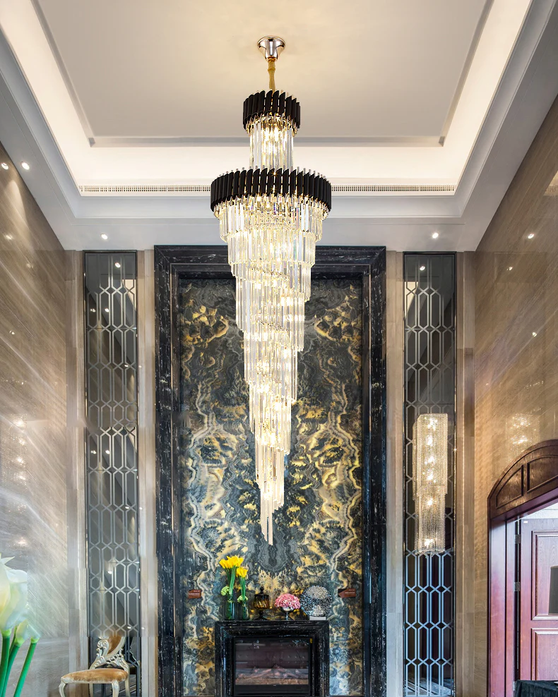 WOMO Cascading Crystal Prism Chandelier-WM2570 - Image 3