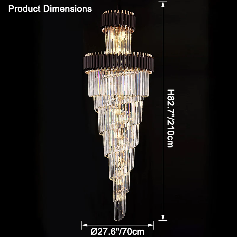 WOMO Cascading Crystal Prism Chandelier-WM2570 - Image 30