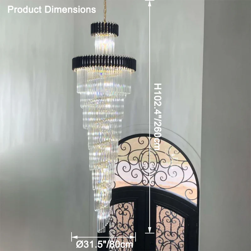 WOMO Cascading Crystal Prism Chandelier-WM2570 - Image 32