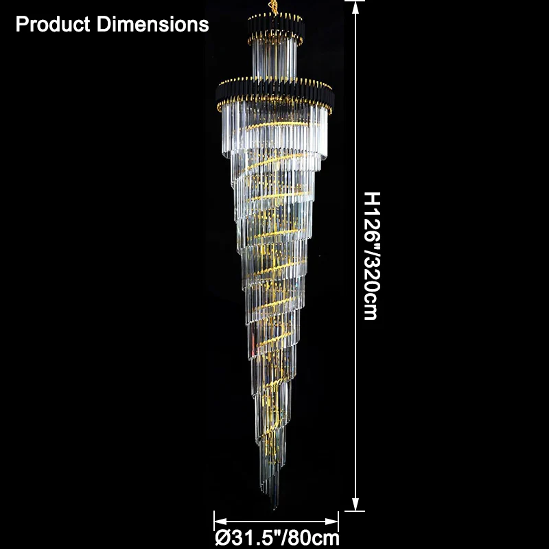 WOMO Cascading Crystal Prism Chandelier-WM2570 - Image 34