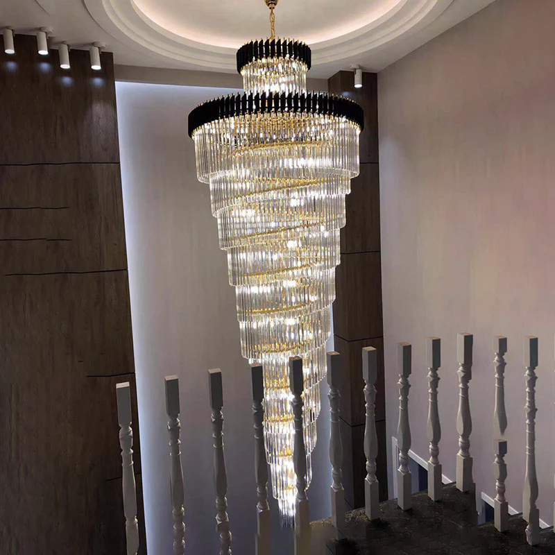WOMO Cascading Crystal Prism Chandelier-WM2570 - Image 35