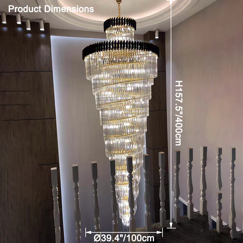 WOMO Cascading Crystal Prism Chandelier-WM2570 - Image 36