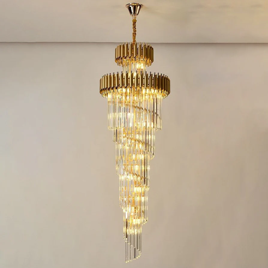 WOMO Cascading Crystal Prism Chandelier-WM2570 - Image 37