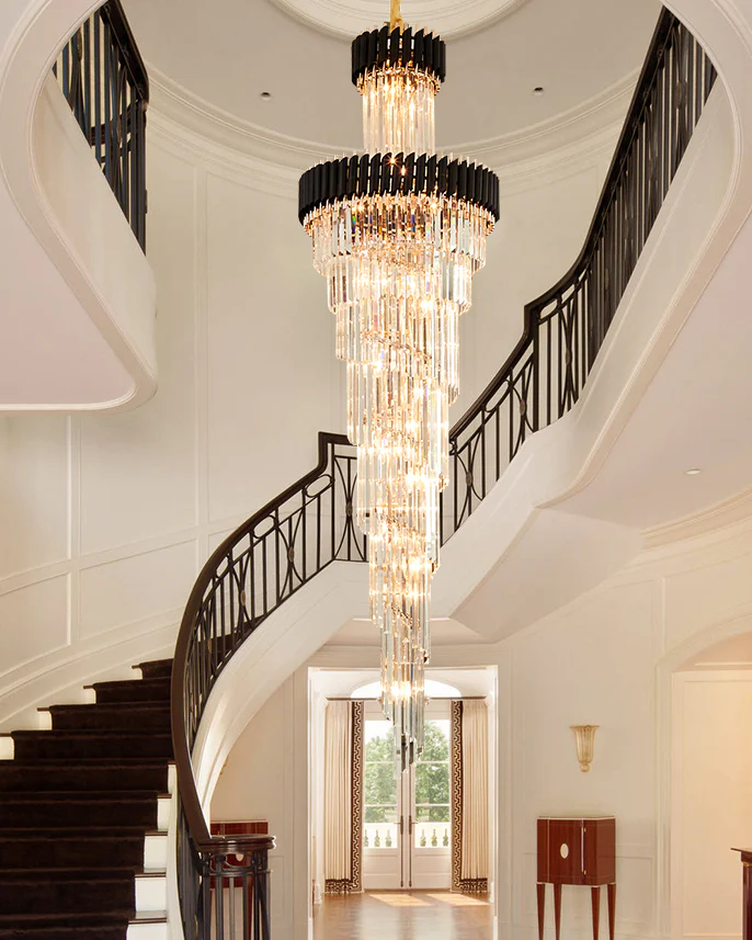 WOMO Cascading Crystal Prism Chandelier-WM2570 - Image 5