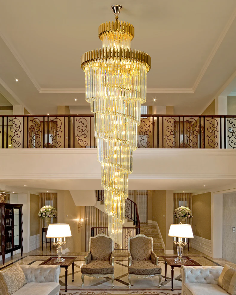 WOMO Cascading Crystal Prism Chandelier-WM2570 - Image 7
