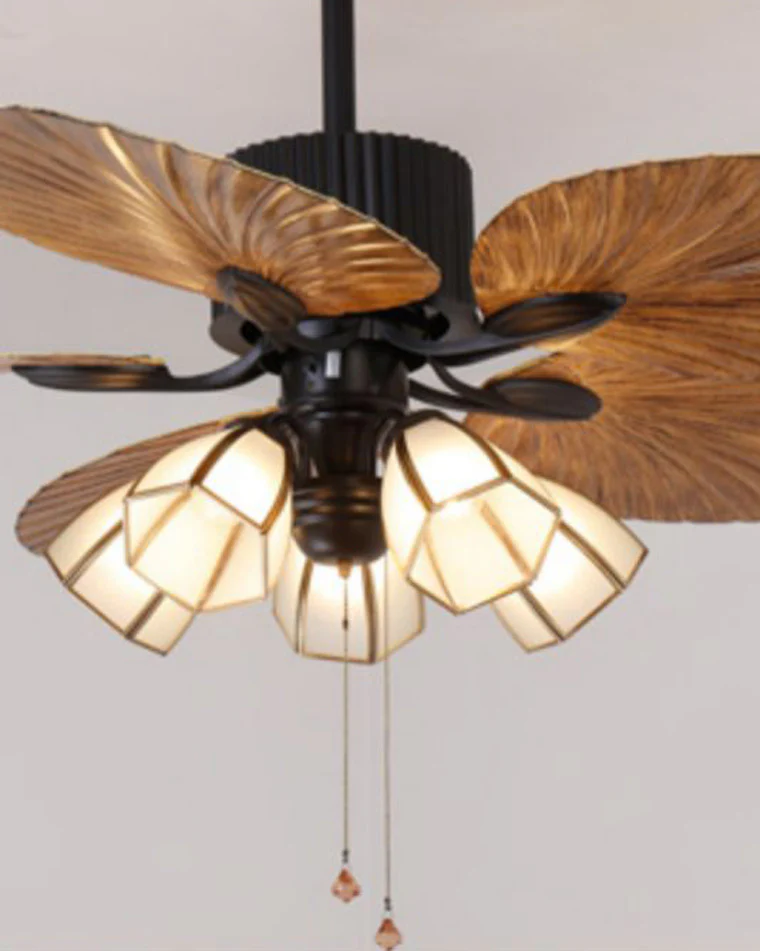 WOMO 52" Tropical Leaf Ceiling Fan Chandelier-WM5012 - Image 13
