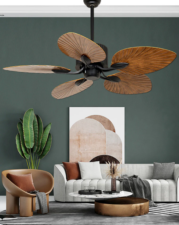 WOMO 52" Tropical Leaf Ceiling Fan Chandelier-WM5012 - Image 9