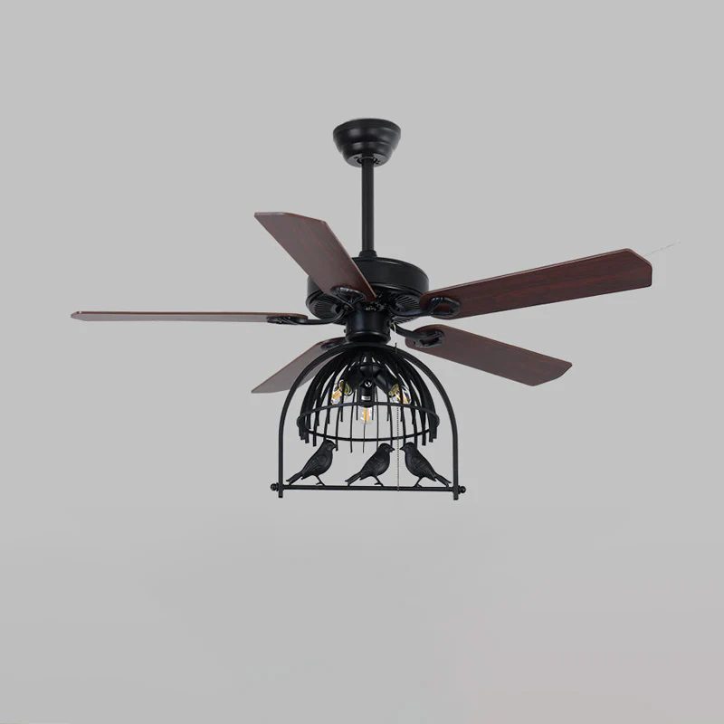 WOMO 52" Vintage Caged Ceiling Fan Chandelier-WM5022 - Image 15