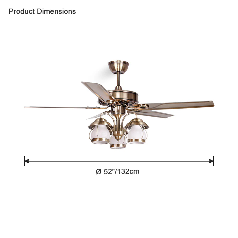 WOMO 52 Vintage Ceiling Fan Chandelier-WM5031 - Image 22