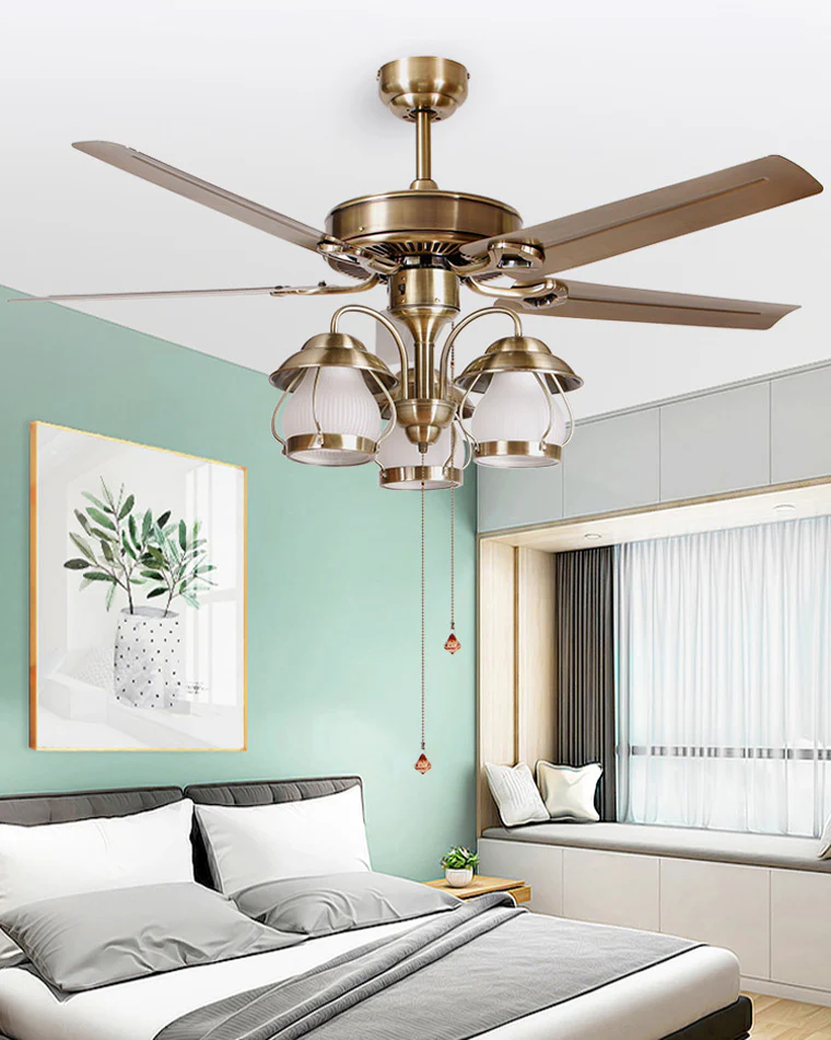 WOMO 52 Vintage Ceiling Fan Chandelier-WM5031 - Image 3
