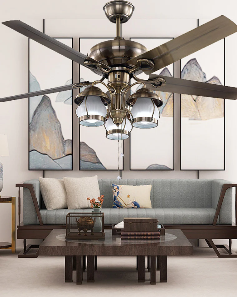 WOMO 52 Vintage Ceiling Fan Chandelier-WM5031 - Image 8