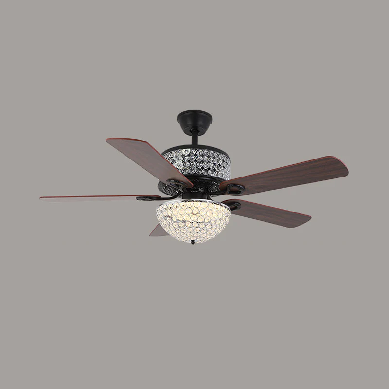 WOMO Vintage Crystal Ceiling Fan Chandelier-WM5033 - Image 12