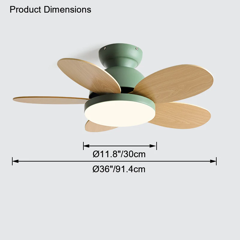 WOMO 36" Scandi Wood Ceiling Fan Lamp-WM5004 - Image 28