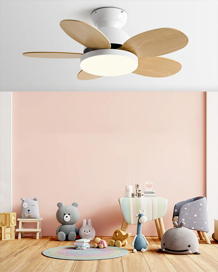 WOMO 36" Scandi Wood Ceiling Fan Lamp-WM5004 - Image 3