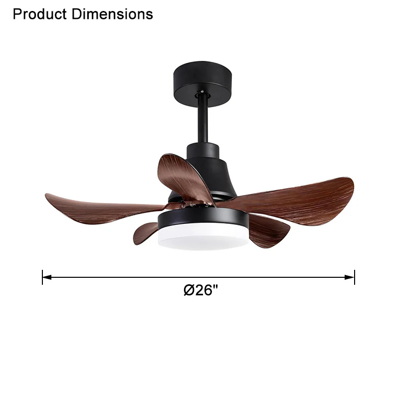 WOMO Small Modern Farmhouse Ceiling Fan Lamp-WM5044 - Image 5