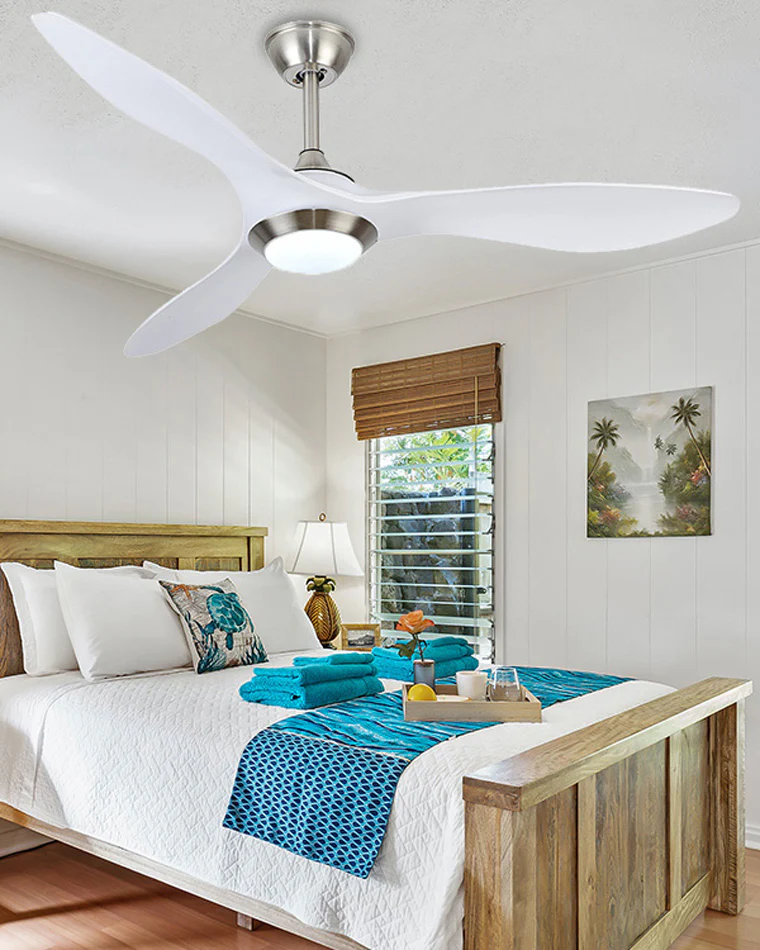 WOMO Coastal White Large Ceiling Fan Lamp-WM5055 - Image 11