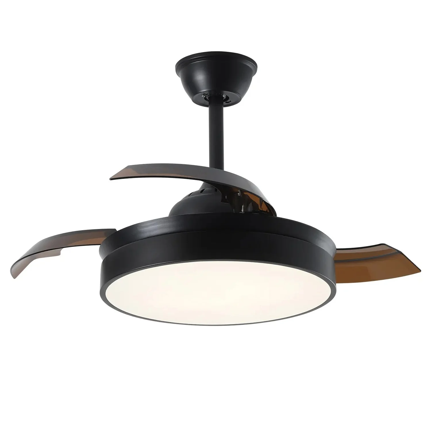 WOMO Black Retractable Ceiling Fan Lamp-WM5059 - Image 9
