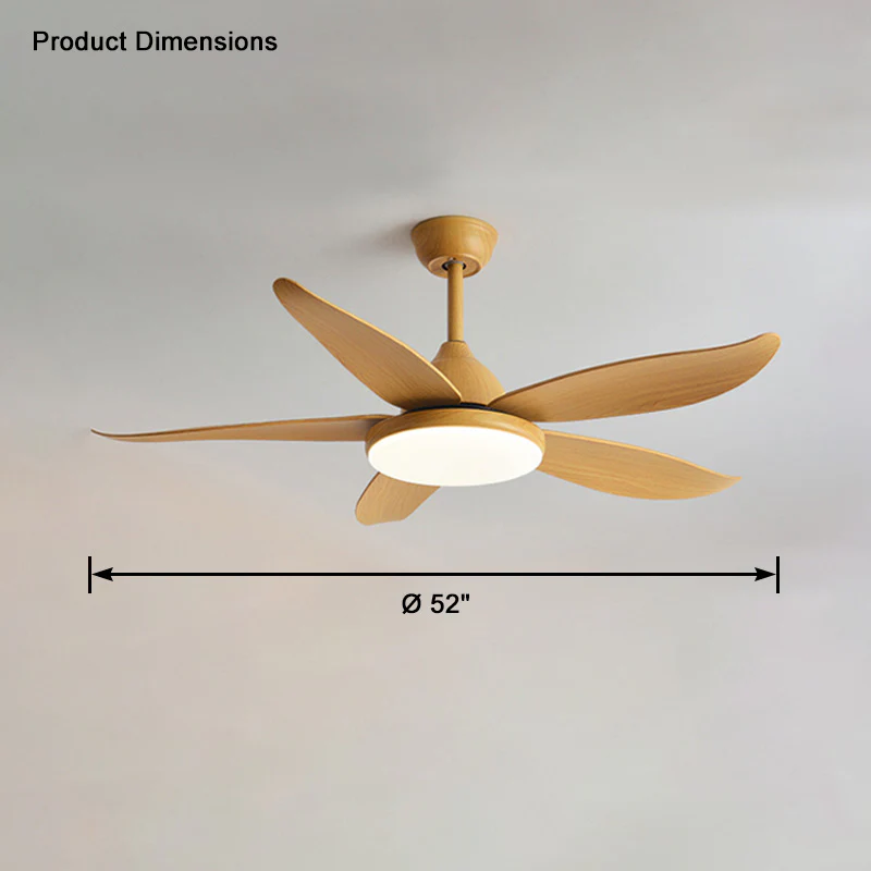 WOMO 5 Blade Contemporary Ceiling Fan Lamp-WM5061 - Image 12