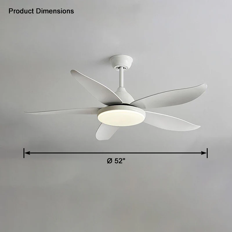 WOMO 5 Blade Contemporary Ceiling Fan Lamp-WM5061 - Image 16