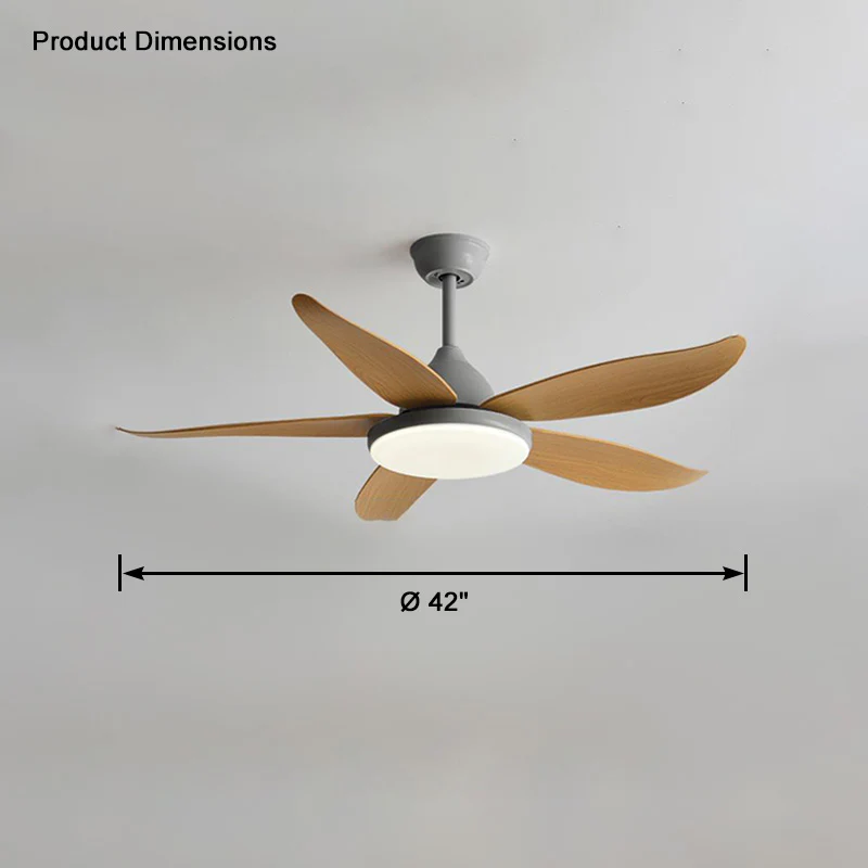 WOMO 5 Blade Contemporary Ceiling Fan Lamp-WM5061 - Image 26