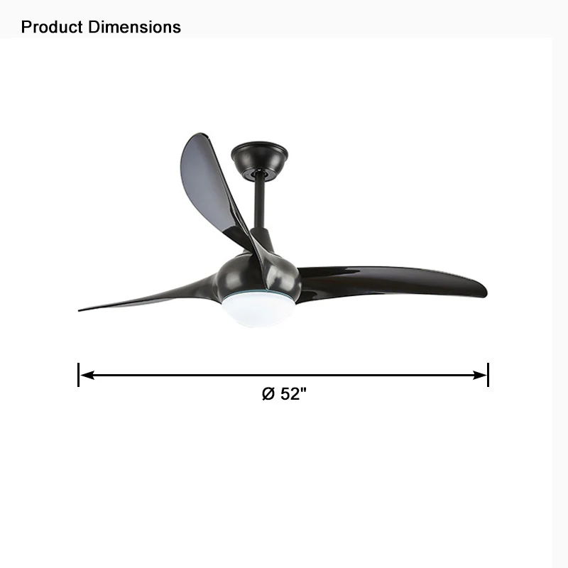 WOMO Large Propeller Ceiling Fan Lamp-WM5063 - Image 11
