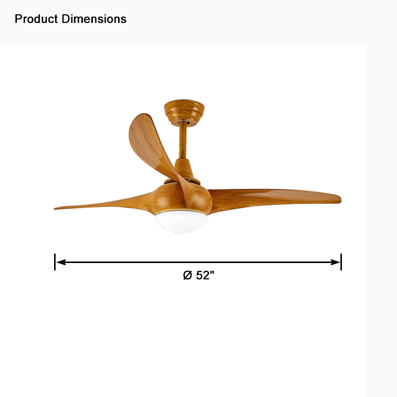 WOMO Large Propeller Ceiling Fan Lamp-WM5063 - Image 15