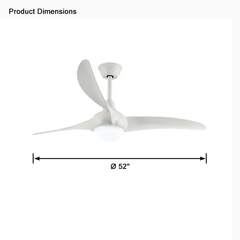 WOMO Large Propeller Ceiling Fan Lamp-WM5063 - Image 17