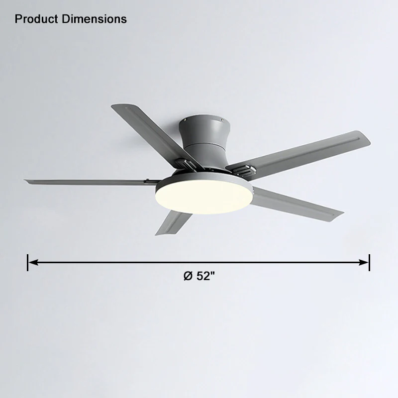 WOMO Slimline Metal Ceiling Fan Lamp-WM5065 - Image 10
