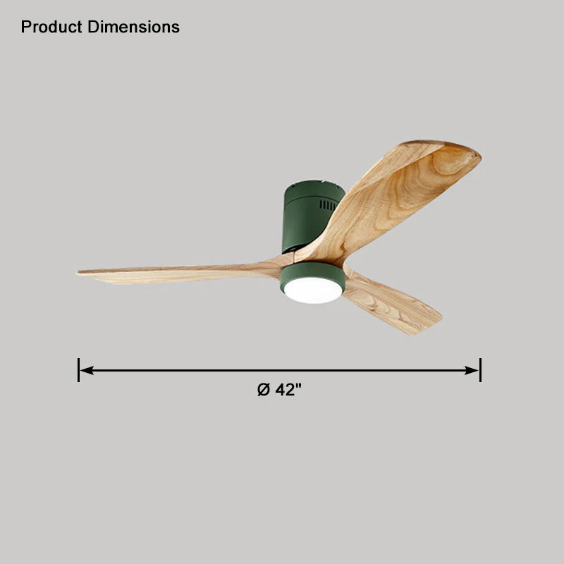 WOMO Mid-century Modern Hugger Ceiling Fan Lamp-WM5067 - Image 11