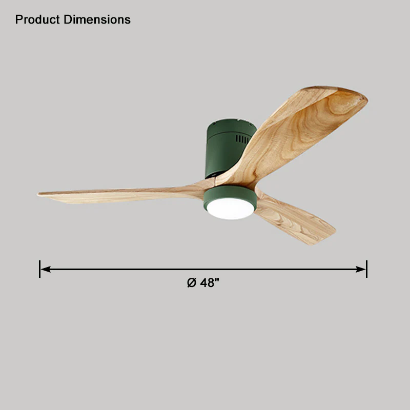 WOMO Mid-century Modern Hugger Ceiling Fan Lamp-WM5067 - Image 13