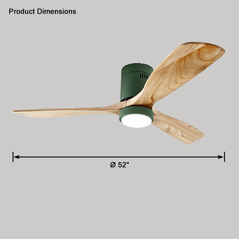 WOMO Mid-century Modern Hugger Ceiling Fan Lamp-WM5067 - Image 15