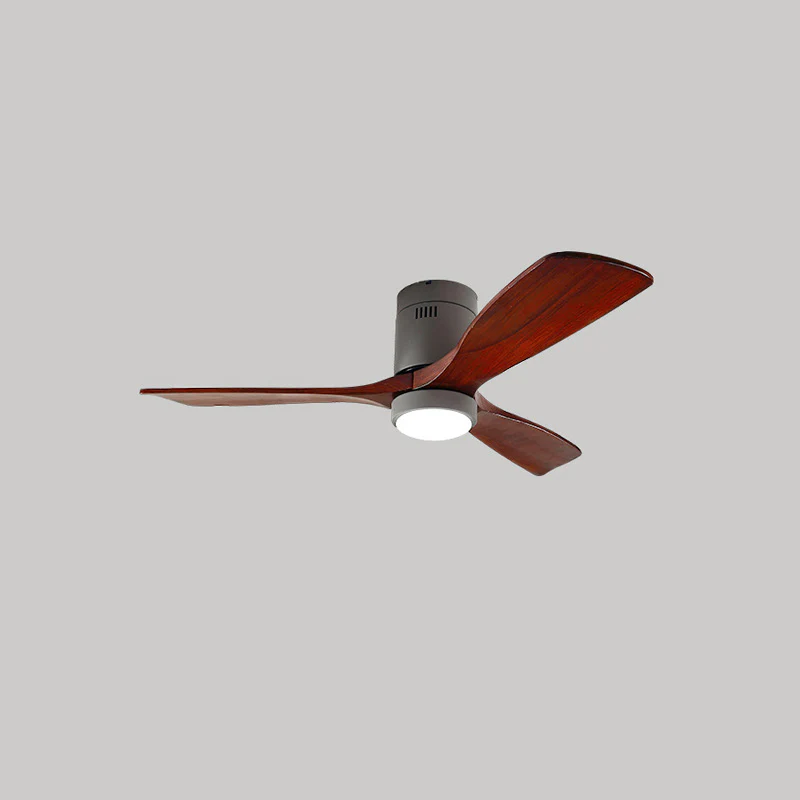 WOMO Mid-century Modern Hugger Ceiling Fan Lamp-WM5067 - Image 16