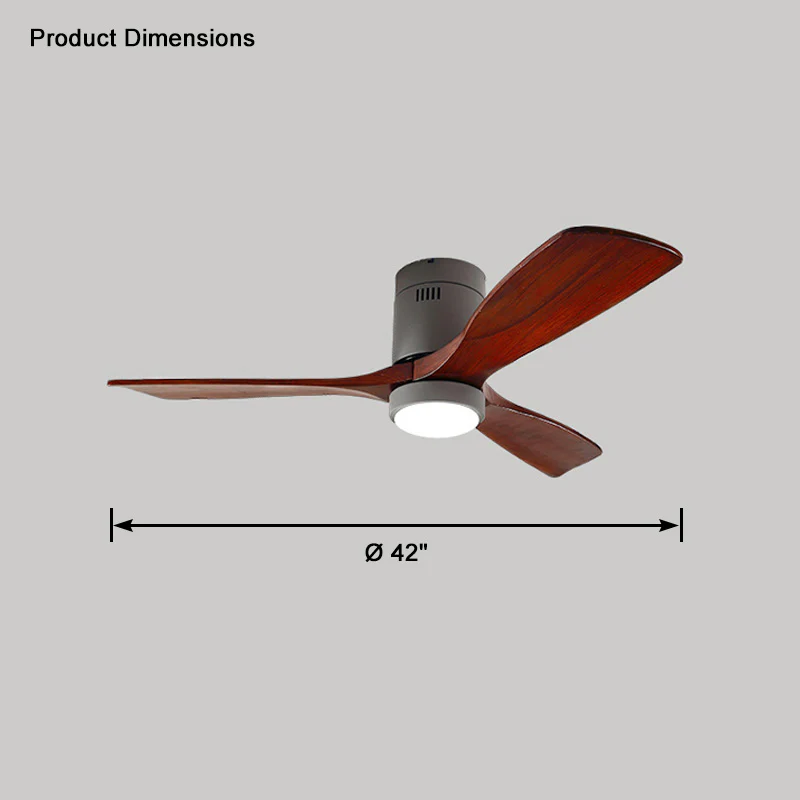WOMO Mid-century Modern Hugger Ceiling Fan Lamp-WM5067 - Image 19
