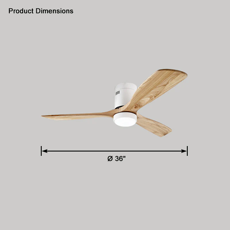 WOMO Mid-century Modern Hugger Ceiling Fan Lamp-WM5067 - Image 25