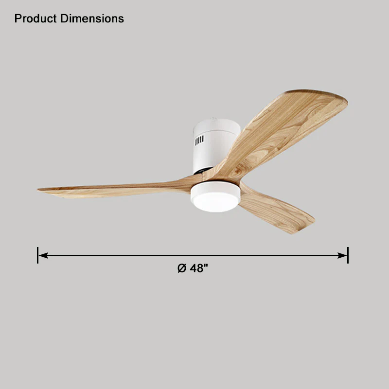 WOMO Mid-century Modern Hugger Ceiling Fan Lamp-WM5067 - Image 29