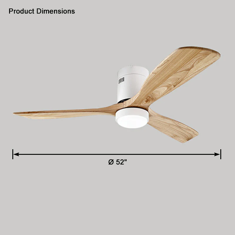 WOMO Mid-century Modern Hugger Ceiling Fan Lamp-WM5067 - Image 31