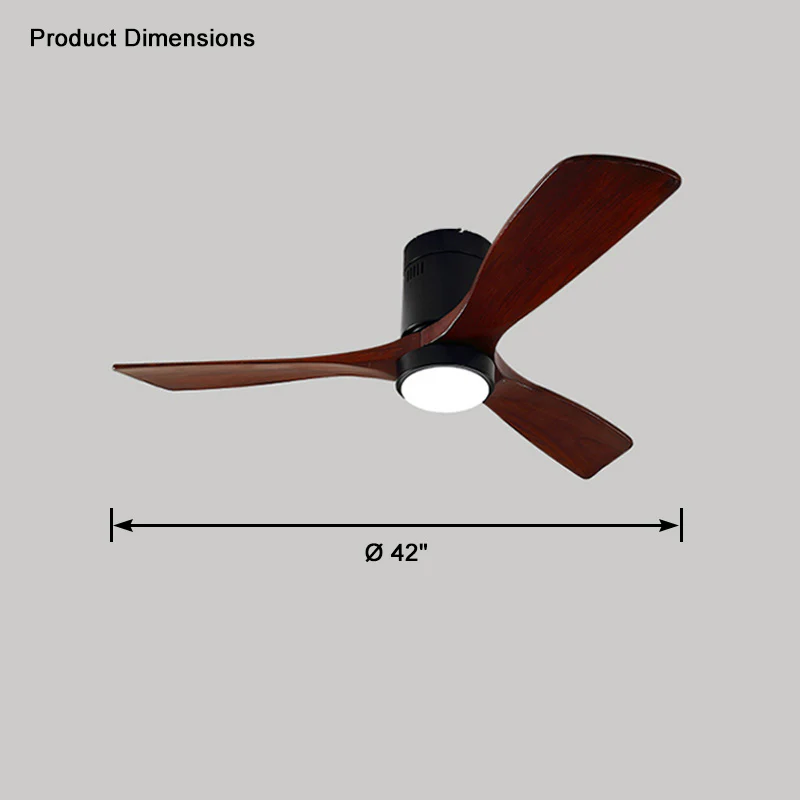WOMO Mid-century Modern Hugger Ceiling Fan Lamp-WM5067 - Image 35