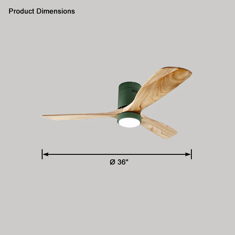 WOMO Mid-century Modern Hugger Ceiling Fan Lamp-WM5067 - Image 9