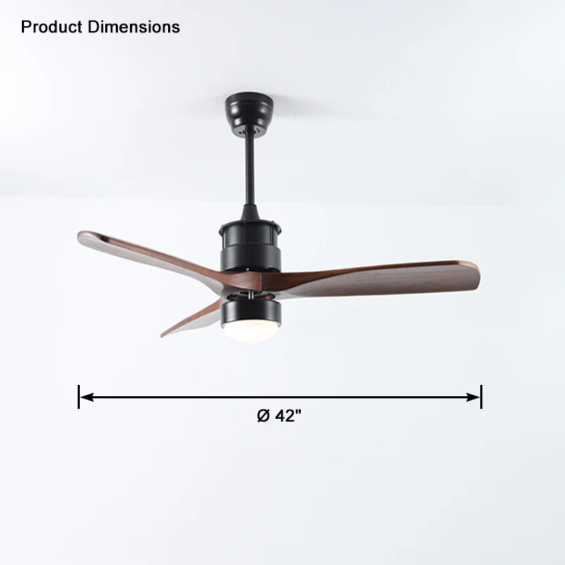 WOMO 3 Blade Black Ceiling Fan Lamp-WM5075 - Image 11