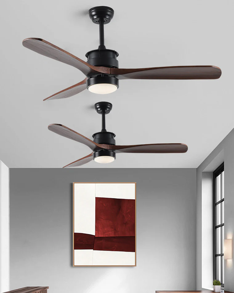 WOMO 3 Blade Black Ceiling Fan Lamp-WM5075 - Image 4