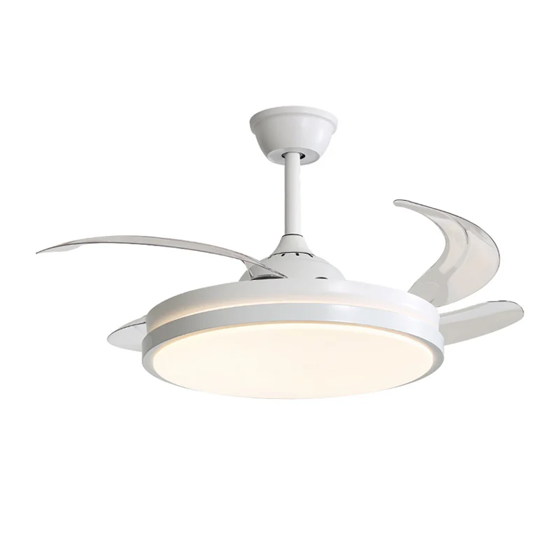 WOMO Retractable White Ceiling Fan Lamp-WM5079 - Image 9