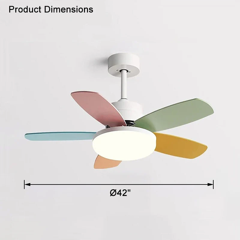 WOMO 5 Blade Scandi Ceiling Fan Lamp-WM5089 - Image 14