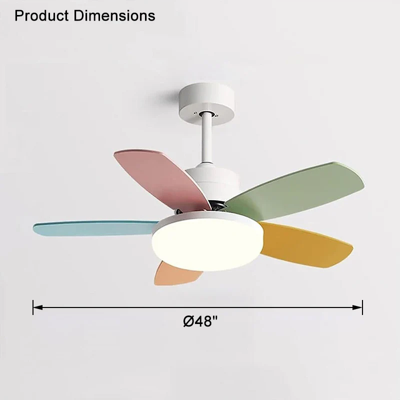 WOMO 5 Blade Scandi Ceiling Fan Lamp-WM5089 - Image 16