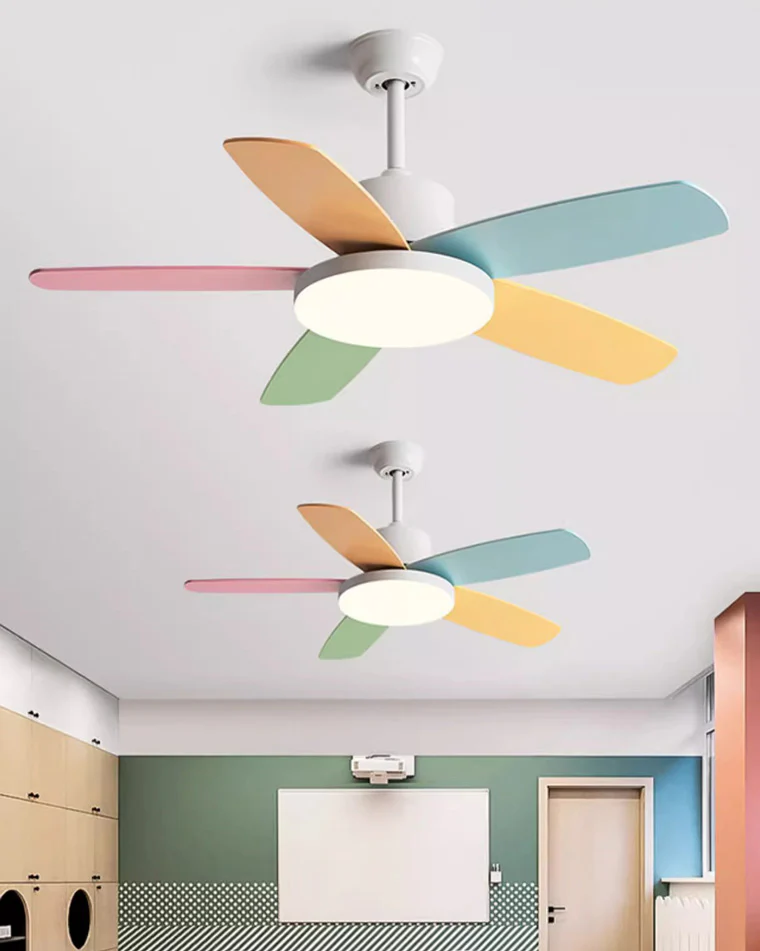 WOMO 5 Blade Scandi Ceiling Fan Lamp-WM5089 - Image 4