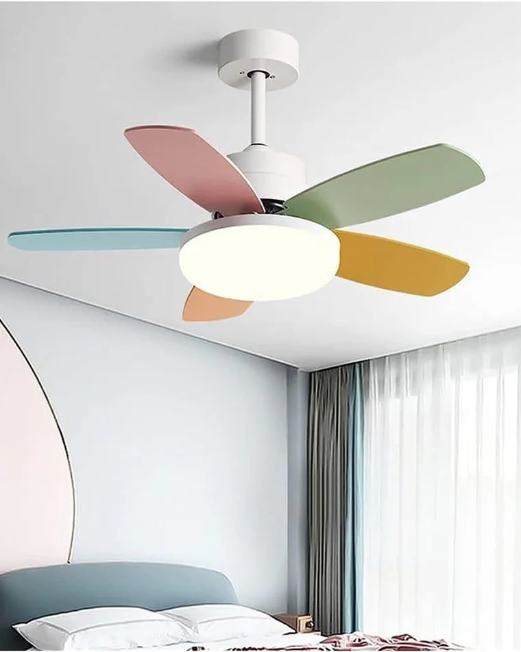 WOMO 5 Blade Scandi Ceiling Fan Lamp-WM5089 - Image 5