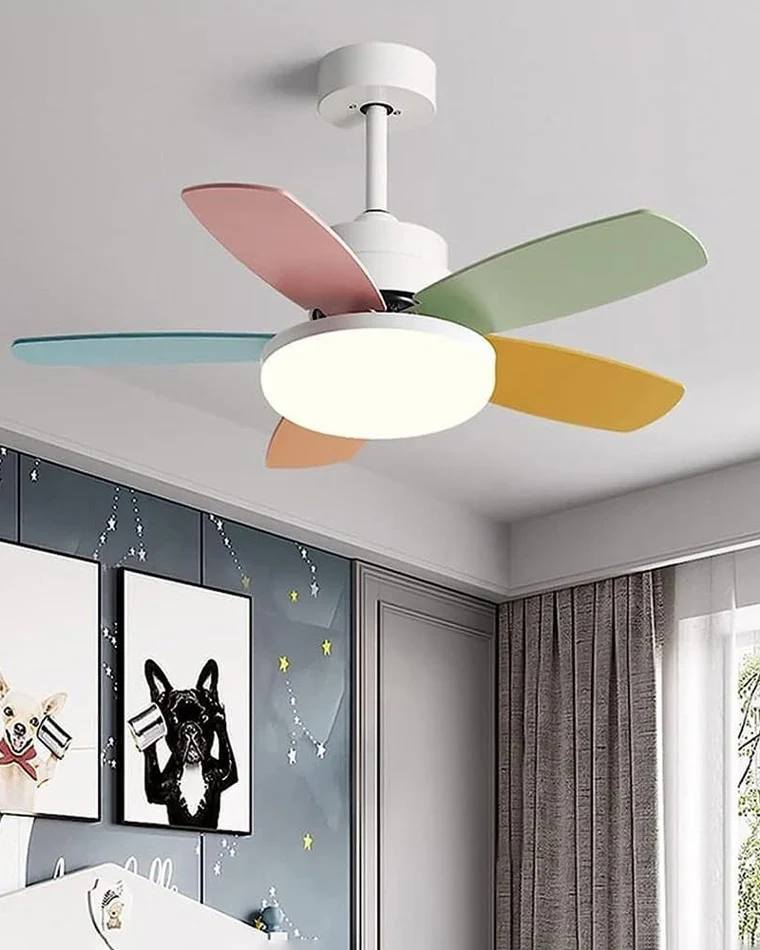 WOMO 5 Blade Scandi Ceiling Fan Lamp-WM5089 - Image 7
