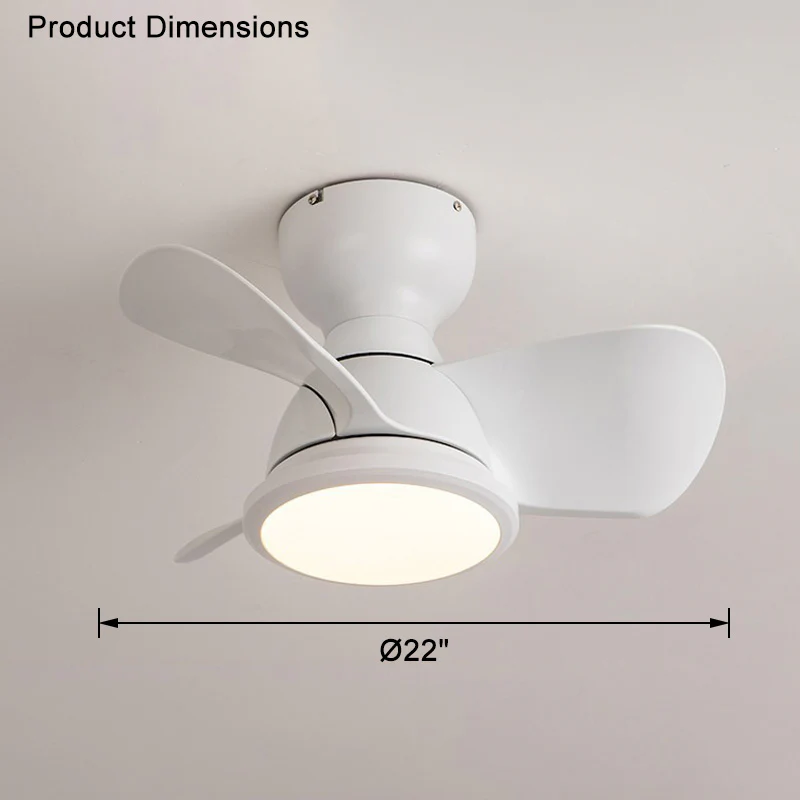 WOMO Small Low Profile Ceiling Fan Lamp-WM5096 - Image 10