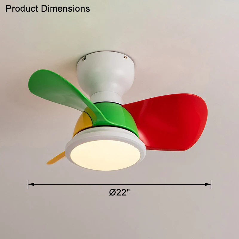 WOMO Small Low Profile Ceiling Fan Lamp-WM5096 - Image 12